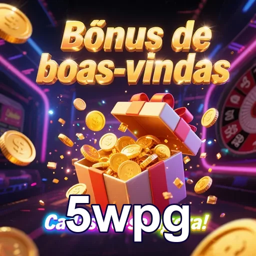 Imagem de boas-vindas do 5wpg, destacando bônus especiais para novos usuários.